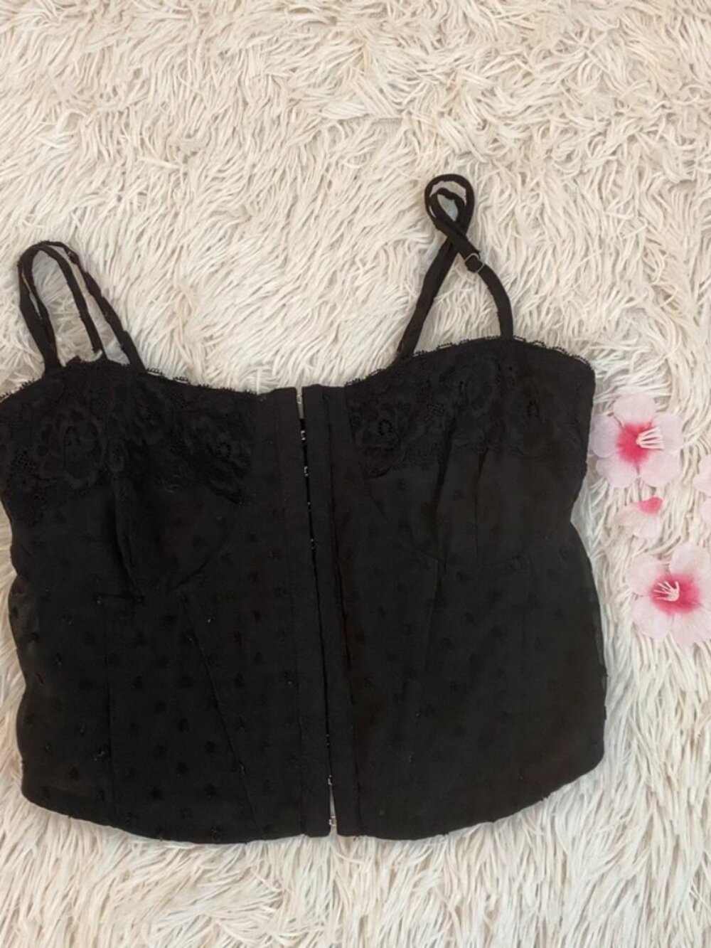 LA Hearts Lace Corset Top